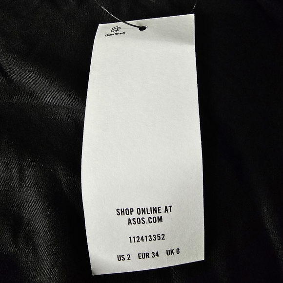 Miss Selfridge Long Sleeve Twist Front Top Black Size 2 - Picture 6 of 6